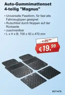 Stabilo Fachmarkt Auto-Gummimattenset 4-teilig "Magnus" Angebot
