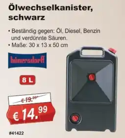 Stabilo Fachmarkt Ölwechselkanister, schwarz Angebot