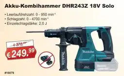 Stabilo Fachmarkt Akku-Kombihammer DHR243Z 18V Solo Makita Angebot