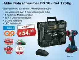 Stabilo Fachmarkt Akku Bohrschrauber BS 18 - Set 126tlg. Güde Angebot