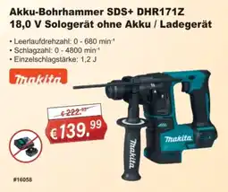 Stabilo Fachmarkt Akku-Bohrhammer SDS+ DHR171Z Makita Angebot