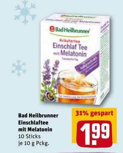 Bad Heilbrunner Einschlaftee Mit Melatonin Angebot bei REWE Kaufpark