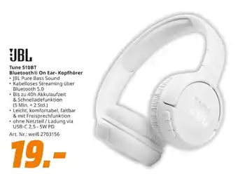 JBL Tune 510BT Bluetooth® On Ear- Kopfhörer