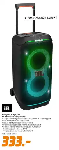 MediaMarkt JBL PartyBox Stage 320 Bluetooth® Lautsprecher Angebot