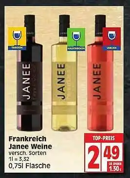 Edeka Frankreich Janee Weine Angebot