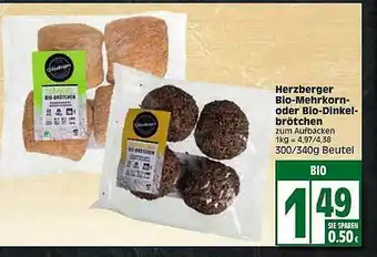 Edeka Herzberger Bio-mehrkorn- Oder Bio-dinkelbrötchen Angebot