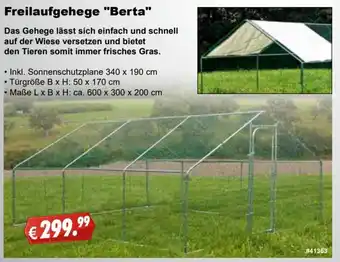 Stabilo Fachmarkt Freilaufgehege Berta Angebot