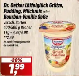 Simmel Dr. Oetker Löffelglück Grütze, Pudding, Milchreis oder Bourbon-Vanille Soße Angebot