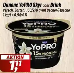 Simmel Danone YoPRO Skyr oder Drink Angebot