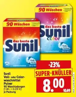 Edeka Herkules Sunil Voll- oder Color-waschmittel Pulver Angebot