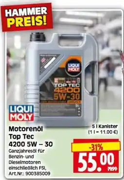 Herkules Baumarkt LIQUI MOLY Motorenöl Top Tec 4200 5W-30 Angebot