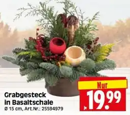 Herkules Baumarkt Grabgesteck in Basaltschale Angebot