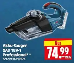Herkules Baumarkt Akku-Sauger GAS 18V-1 Professional Angebot