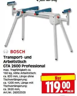 Herkules Baumarkt BOSCH Transport- und Arbeitstisch CTA 2600 Professional Angebot