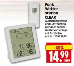Herkules Baumarkt Funk Wetterstation CLEAR Angebot