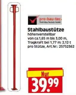 Herkules Baumarkt Stahlbaustütze pro-bau-tec Angebot