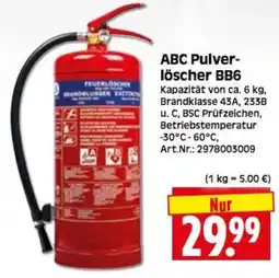 Herkules Baumarkt ABC Pulverlöscher BB6 Angebot