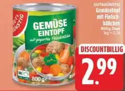 Elli Markt GEMÜSE EINTOPF mit gegarten Fleischbällchen Angebot