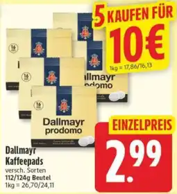 Elli Markt Dallmayr Kaffeepads Angebot