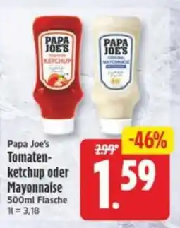 Elli Markt Papa Joe's Tomaten-ketchup oder Mayonnaise Angebot