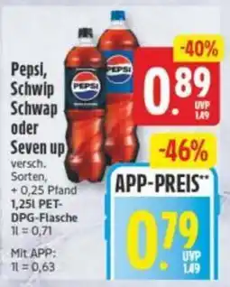 Elli Markt Pepsi, Schwip Schwap oder Seven up Angebot