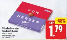 Elli Markt Milka Pralinen oder Hauchzarte Herzen Angebot