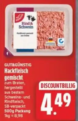Elli Markt GUT&GÜNSTIG Hackfleisch gemischt Angebot