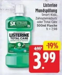 Elli Markt Listerine Mundspülung Smart Kidz, Zahnsteinschutz oder Total Care Angebot