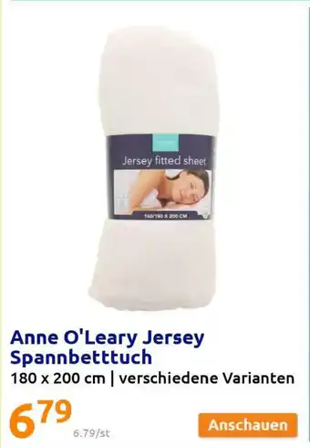 Action Anne O'Leary Jersey-Spannbetttuch 180*200 Angebot