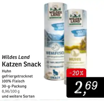 KONSUM Wildes Land Katzen Snack 30g Angebot