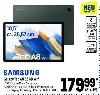 METRO Samsung Tablet Galaxy Tab A8 32Gb WiFi Angebot