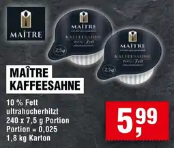 Handelshof MAÎTRE KAFFEESAHNE Angebot