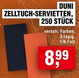 Handelshof DUNI ZELLTUCH-SERVIETTEN Angebot