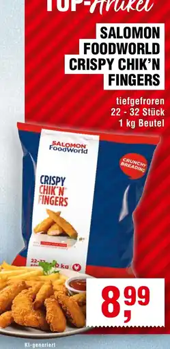 Handelshof Salomon FoodWorld Crispy Chik'n Fingers Angebot