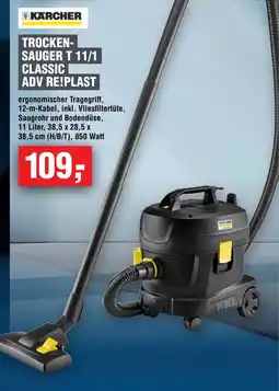 Handelshof KARCHER TROCKEN-SAUGER T 11/1 CLASSIC ADV RE!PLAST Angebot