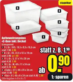 B1 Discount Baumarkt Aufbewahrungsbox »C-Box« inkl. Deckel transparent Angebot