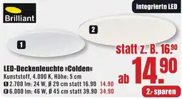 B1 Discount Baumarkt Brilliant LED-Deckenleuchte »Colden« Angebot