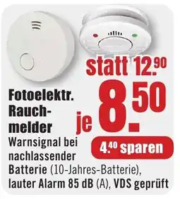 B1 Discount Baumarkt Fotoelektr. Rauchmelder Angebot
