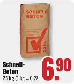 B1 Discount Baumarkt Schnell-Beton Angebot
