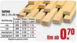 B1 Discount Baumarkt Latten GKL 2 Angebot