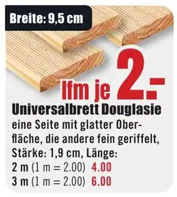 B1 Discount Baumarkt Universalbrett Douglastie Angebot