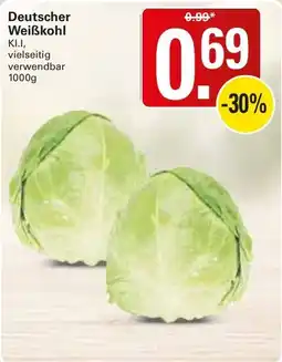 WEZ Deutscher Weißkohl Angebot