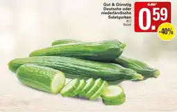 WEZ Deutsche oder niederländische Salatgurken Angebot