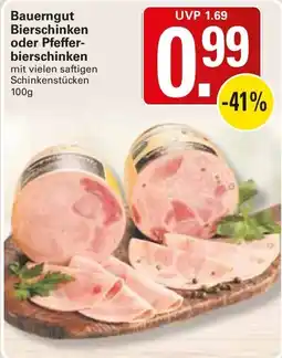 WEZ Bauerngut Bierschinken oder Pfeffer-bierschinken Angebot