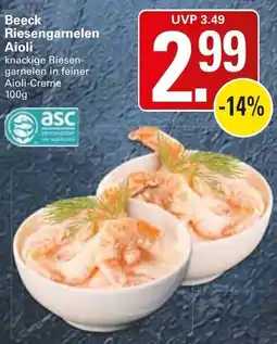 WEZ Beeck Riesengarnelen Aioli Angebot