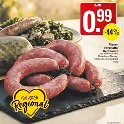 WEZ Meyer Herzhafter Kohlwurst Angebot