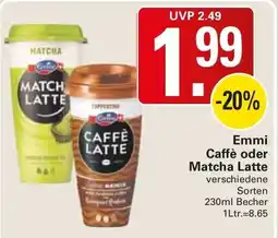 WEZ Emmi Caffè oder Matcha Latte Angebot