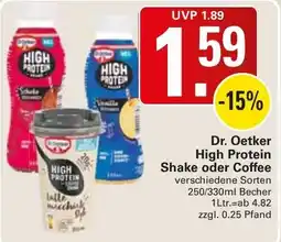 WEZ Dr. Oetker High Protein Shake oder Coffee Angebot