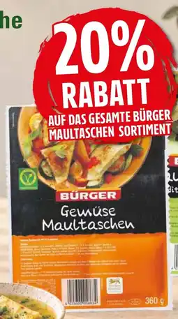 WEZ BÜRGER Gemüse Maultaschen Angebot