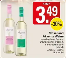 WEZ Moselland Akzente Weine Angebot